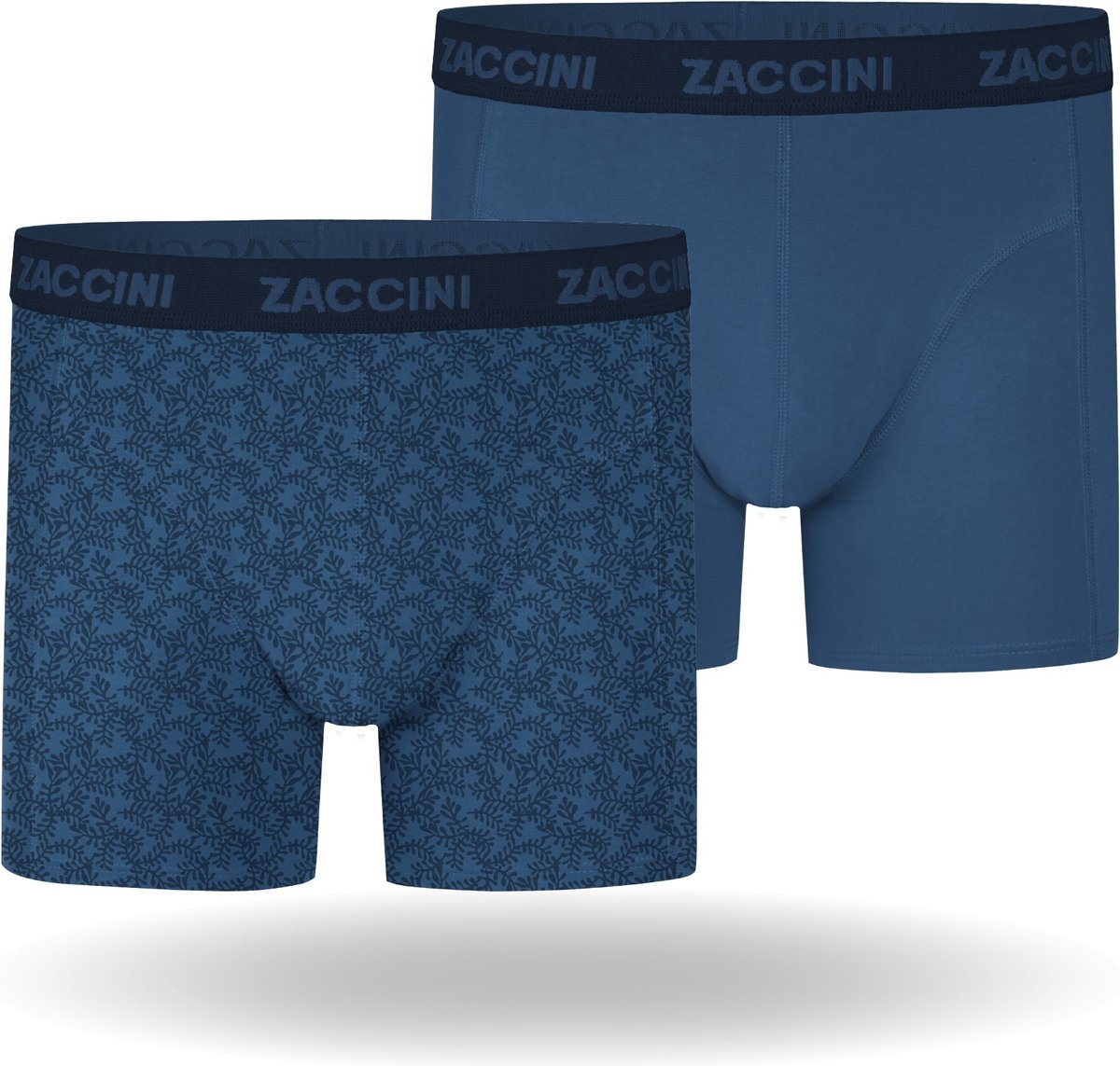 Zaccini Cotton Stretch Boxershorts - Blauw - 2 stuks - Heren onderbroeken - Boxer - 95% Katoen - Maat XL