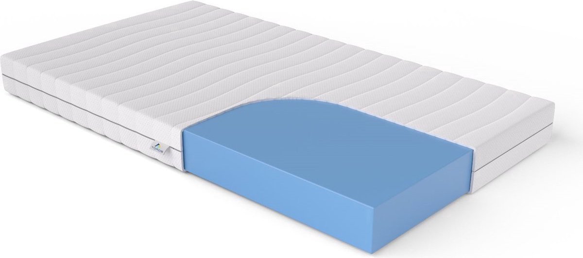 Topmatras - 140x200x12cm - Koudschuim HR45 - Hotel kwaliteit - Luxe Bambooe Tijk - Topper Matras 140x200x12cm