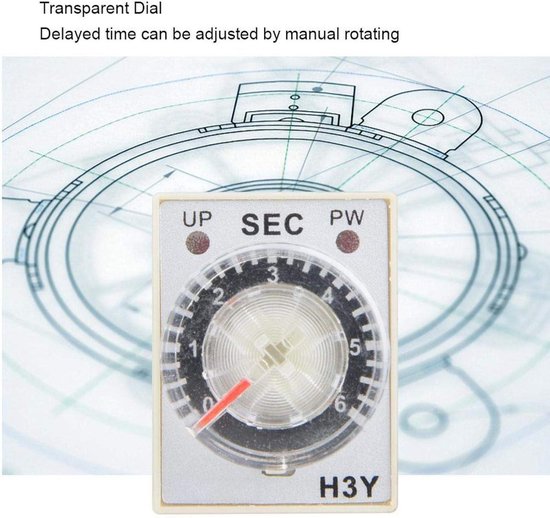 H3Y-2 Vertraging Timer Tijdrelais Schakelaar Draaiknop Verstelbare AC220V DC12V 24V 0-60 Minuten/Seconden met Base Socket (DC12V, 0-30S H3Y-2 Vertraging Timer Tijdrelais Schakelaar Draaiknop Verstelbare AC220V DC12V 24V 0-60 Minuten/Seconden met Base Socket (DC12V, 0-30S