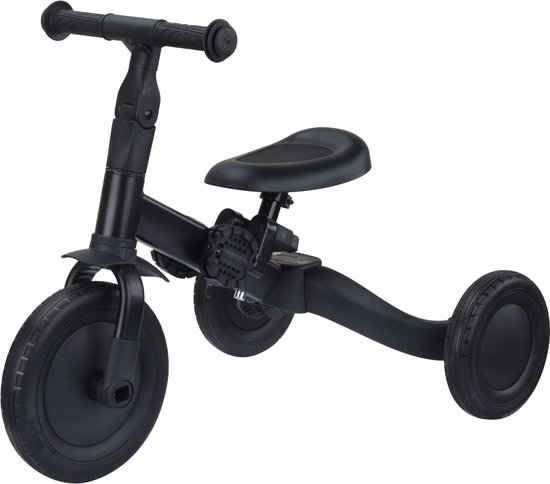 Topmark 4 in1 Driewieler - Loopfiets - Balance Bike - Kaya - Zwart-Bruin -2025