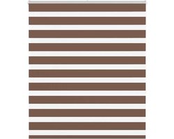 vidaXL - Zebra - rolgordijn - 130x150 - cm - stofbreedte - 125,9cm - polyester - bruin
