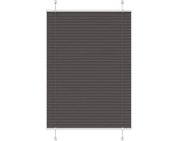 vidaXL - Plissé - rolgordijn - 85x100 - cm - stofbreedte - 84,4 - cm - polyester - zwart
