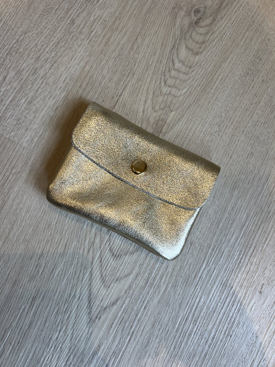 Leren portemonnee Lisa - Klein - Goud