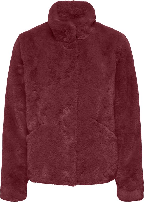 Only Jas Onlnewvida Life Faux Fur Jacket Otw 15295423 Cabernet Dames Maat - XL