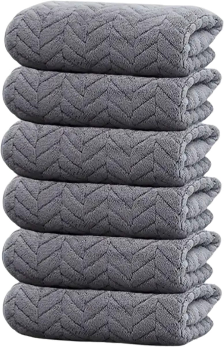 Bovista Handdoeken Set - Hotelkwaliteit - Handdoek - Towel - Grijs - 6 Stuks