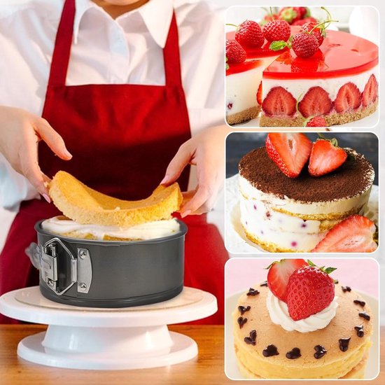 Springform Cake Tin, Nonstick Verwijderbare Bodem Cake Tins, Lekvrije Cheesecake Tins, Ronde Cake Mold Bakpan, voor Cakes en Cheesecake (24/26/28cm Springform Cake Tin, Nonstick Verwijderbare Bodem Cake Tins, Lekvrije Cheesecake Tins, Ronde Cake Mold Bakpan, voor Cakes en Cheesecake (24/26/28cm