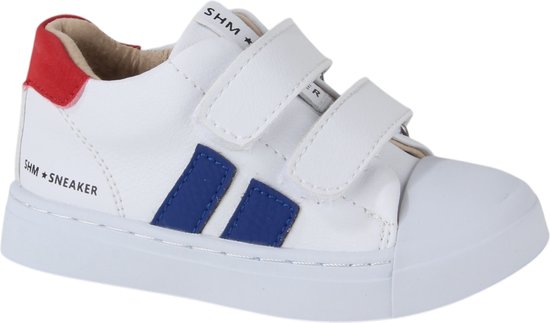 Sneakers Jongens White Blue Red Leer Shoesme Maat 26 bol
