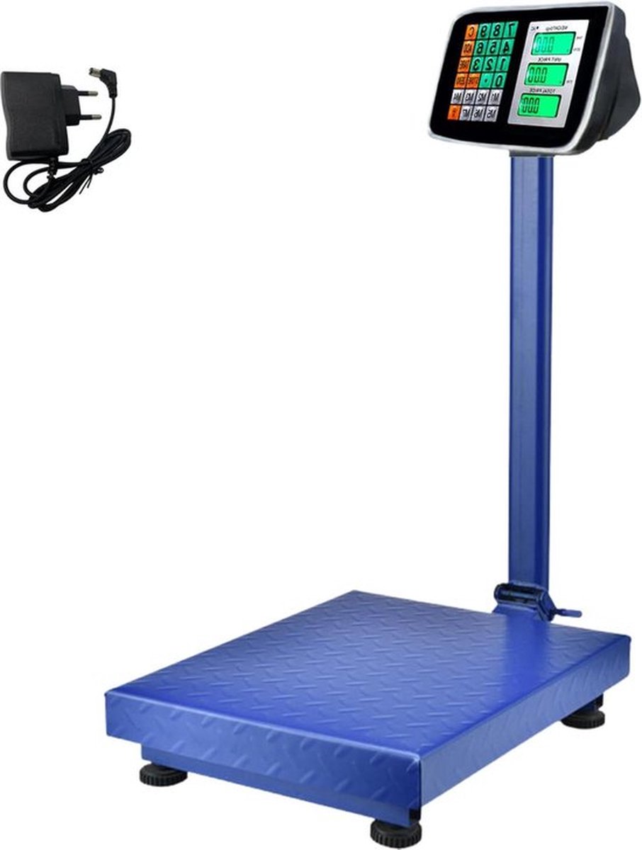 Platformweegschaal 150kg - Opvouwbare Digitale Weegschaal - LCD-display - Stalen Platform - Multifunctioneel - Pakketten Magazijnen Winkels