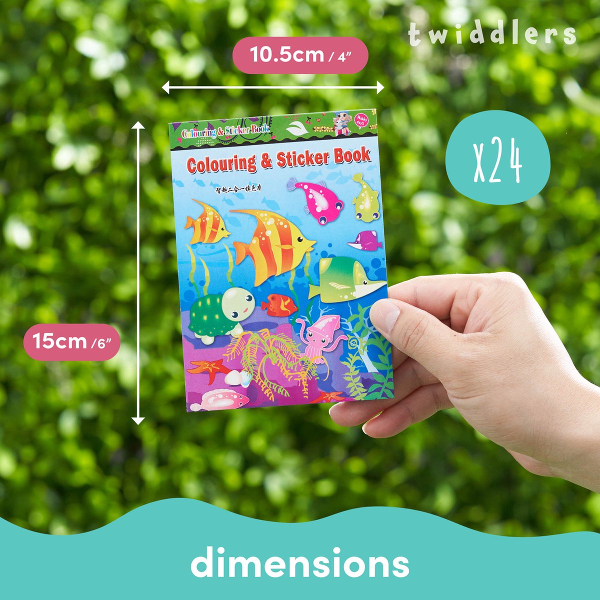 The Twiddlers – 24 Mini Kleurboeken & Stickers – Knutselen – Voor Kinderverjaardag, Bruiloften & Gastengeschenken — afbeelding 7