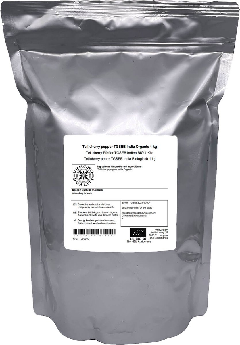 Tellicherry Peper TGEB India - 1 Kg - Holyflavours