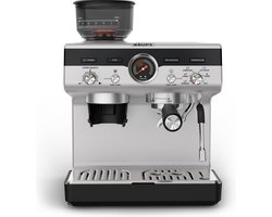 Krups Precision XP801T10 - Pistonmachine - Ingebouwde bonenmaler - 3,5L Waterreservoir - RVS