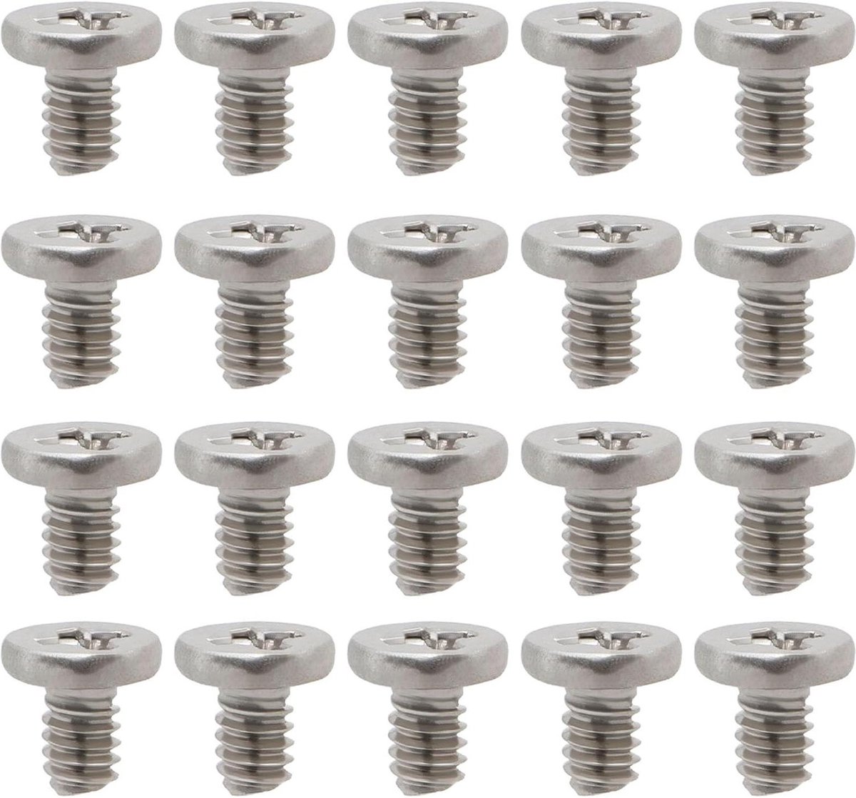 100 Stks M2x3mm Roestvrij Machine Schroeven - Platte Kop Phillips - Kruis Inbouw Schroeven voor Laptop TV Fan Speelgoed Meubels