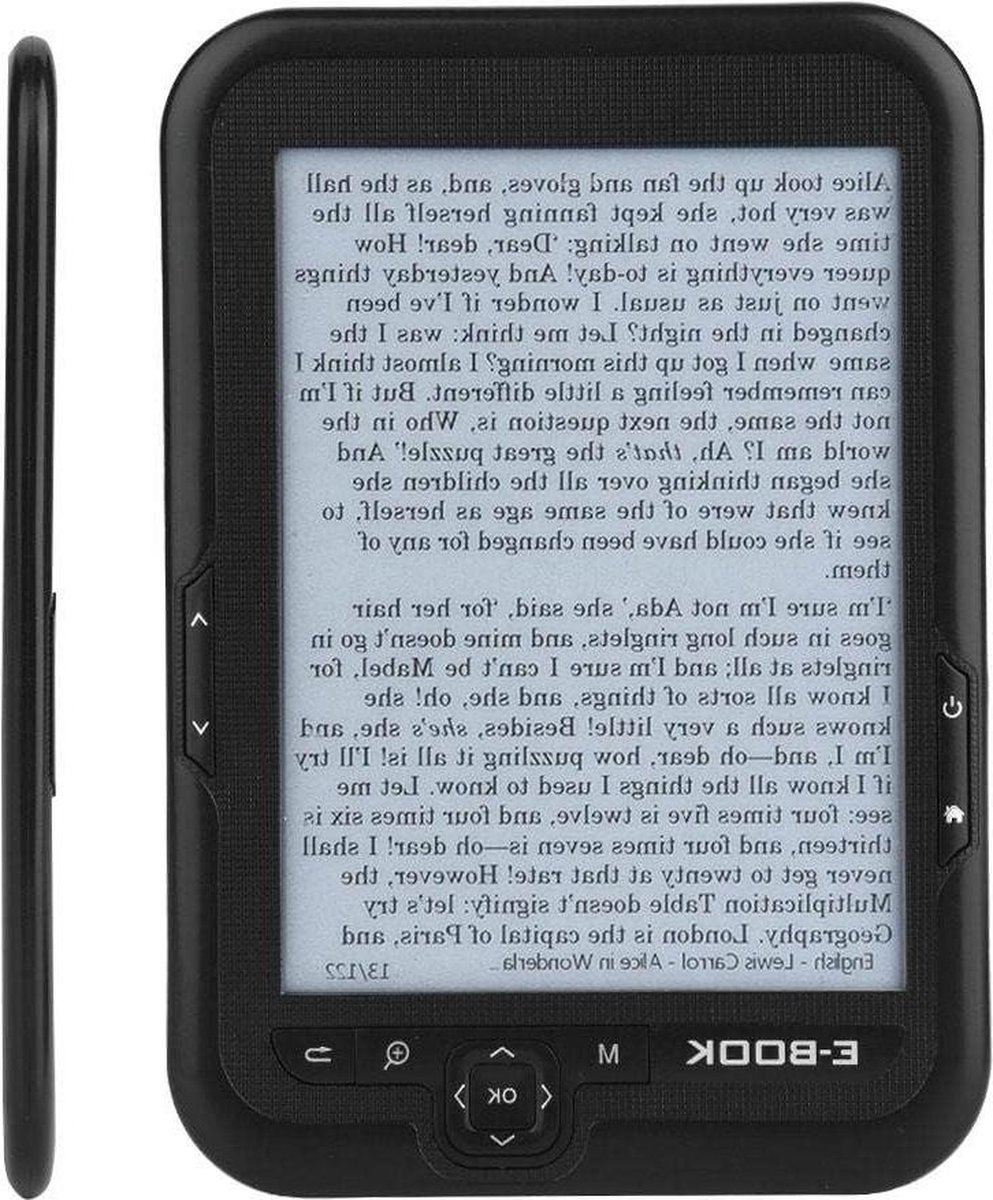 Draagbare waterdichte elektronische E-reader met hoge resolutie 800 x 600 display ondersteunt 29 talen - Zwart - E-book reader .