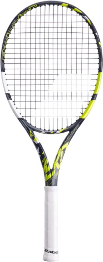LUNNADE Tennisracket voor volwassenen, 61 cm, duurzaam tennisracket, lichtgewicht, voorgespannen en regrip, geschikt voor beginners tot gevorderde spelers