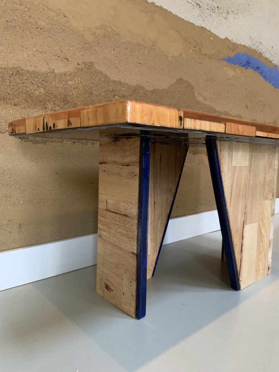 bijzettafel Douglas squares in epoxy