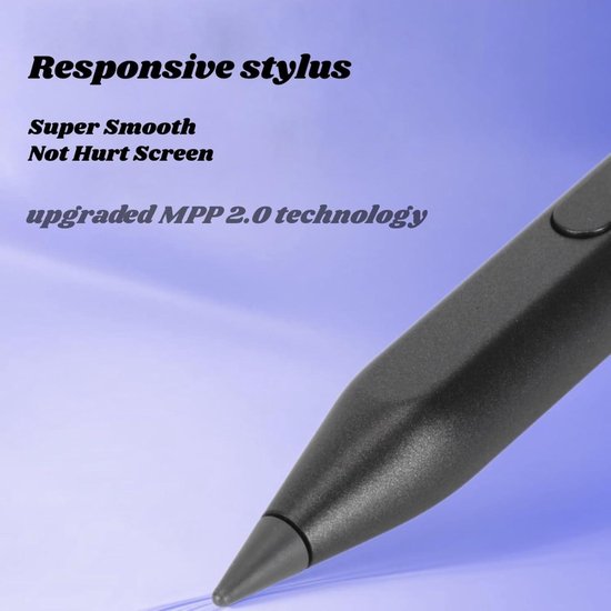 Stylet Rechargeable Pour écrans Tactiles - Sensibilité 4096 Niveaux, 2 Embouts Interchangeables - Compatible HP Pavilion, Spectre X360