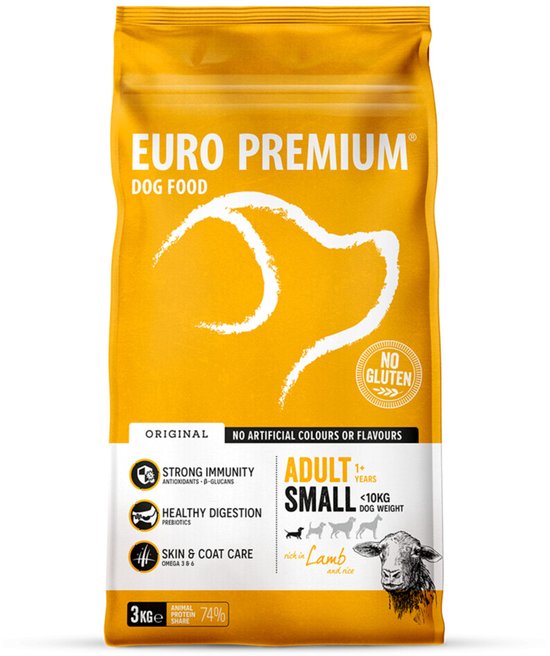 Euro-Premium Adult Small Lam - Rijst - 4 x 3 kg - Voordeelverpakking