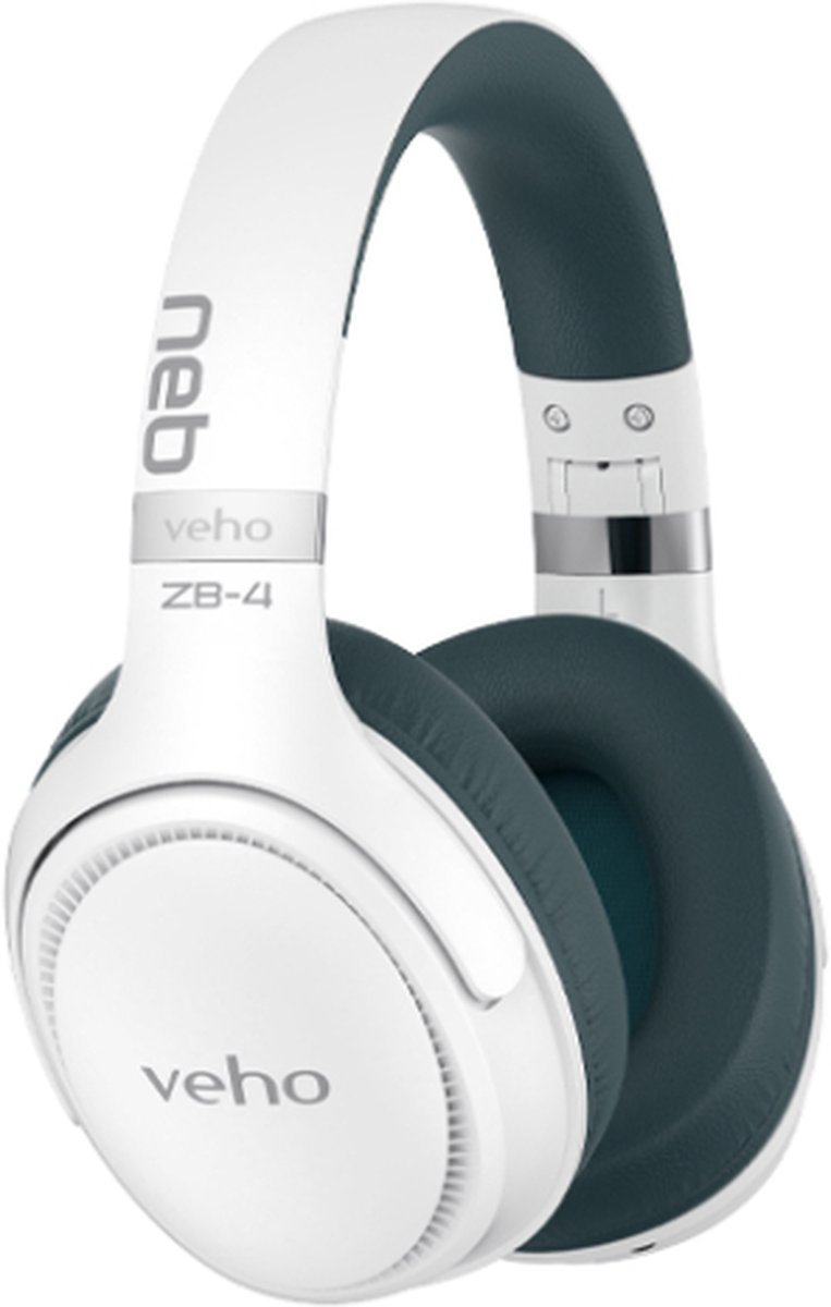 Veho ZB-4 - Koptelefoon - Bedraad en draadloos Hoofdband Oproepen/muziek USB Type-C Bluetooth - Wit