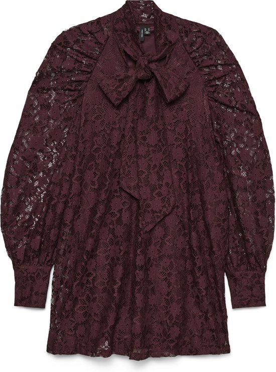 VERO MODA - VMMETA LACE LS SHORT DRESS WVN GA - Femmes - Mini robes