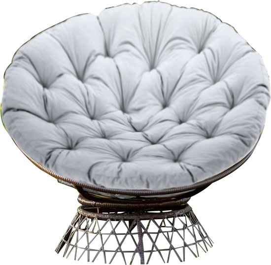 Waterdicht Hoge Rug Stoel Kussen met Stropdassen Tufted Schommelstoel Pad voor Tuin Patio Meubels Binnen/Outdoor Vervanging Zitkussen Off White