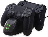 PS4 Oplaadstation – Dual Dock voor 2 PS4 Controllers – Met LED-indicator, USB-kabel & Anti-Slip Basis – Snel & Veilig Opladen – Zwart - cadeau voor hem - IMENGINE