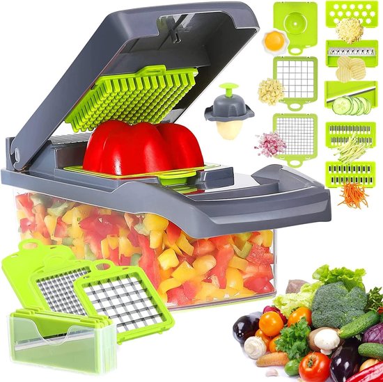 Multifunctionele Keuken Groente- en Fruitsnijder met Roestvrijstalen Mes Salade Hakgereedschap voor Thuiskeuken – koop de beste producten in de online winkel