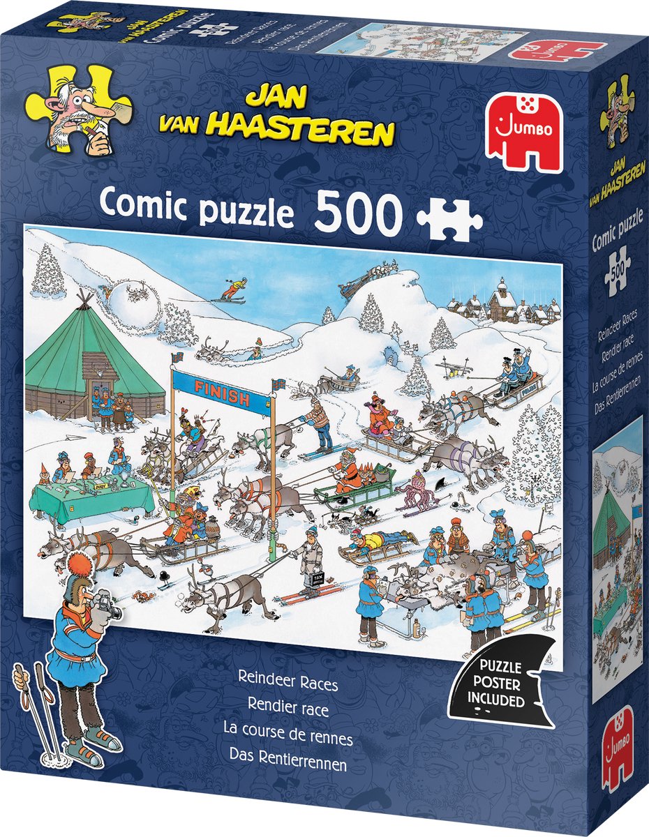 Jan van Haasteren - Rendier Race - 500 stukjes puzzel — afbeelding 11