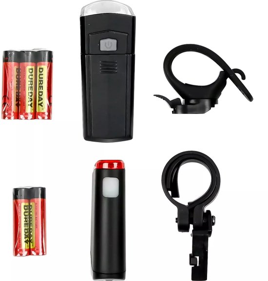 Benson Fietslamp LED set - voor / achterlicht - waterbestendig IPX4 - inclusief batterijen — afbeelding 5