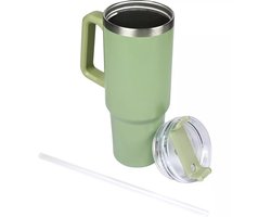 Benson Thermosbeker 900 ml groen met transparante deksel