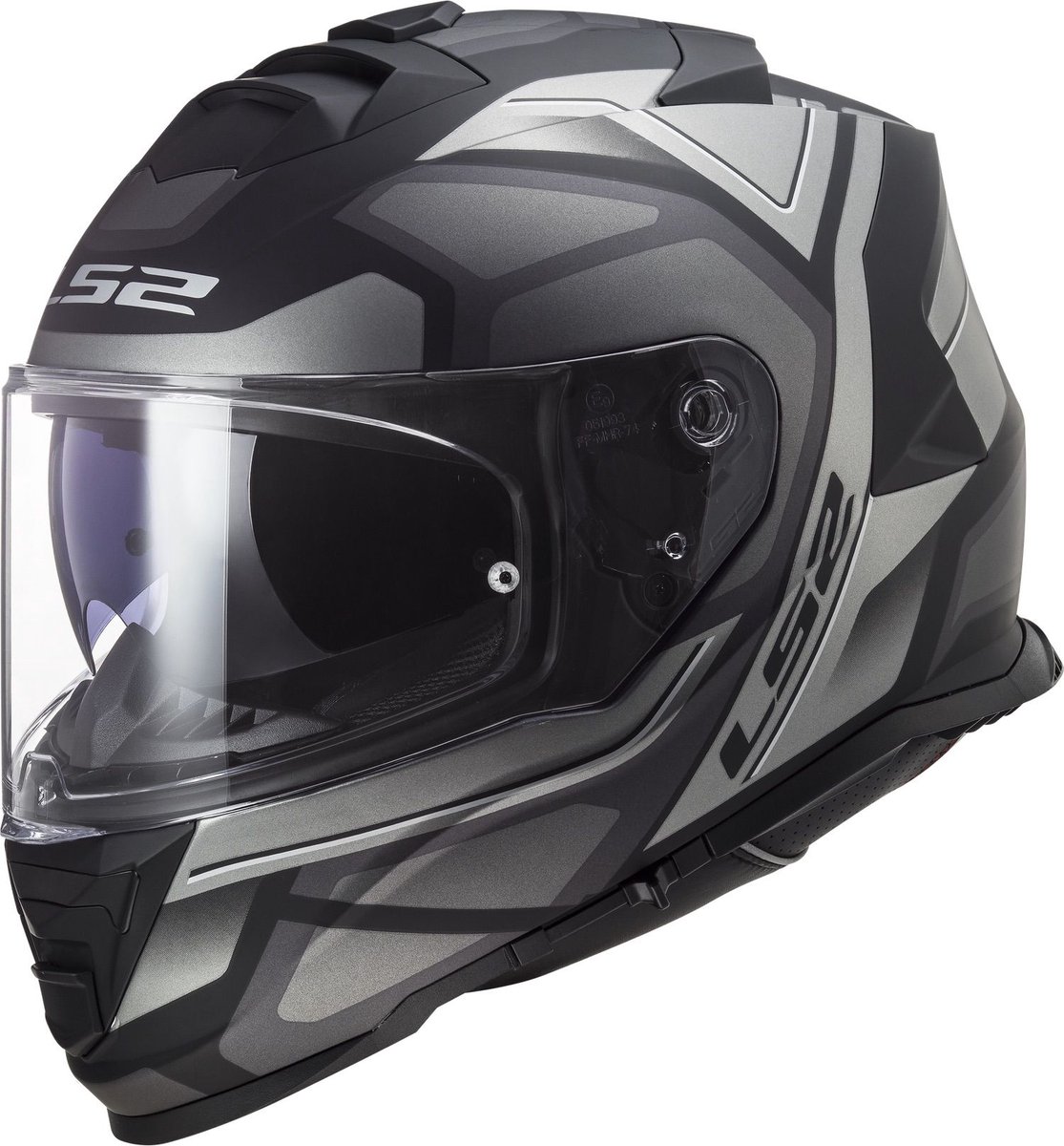 LS2 Helm Storm II Faster FF800 mat titanium maat S