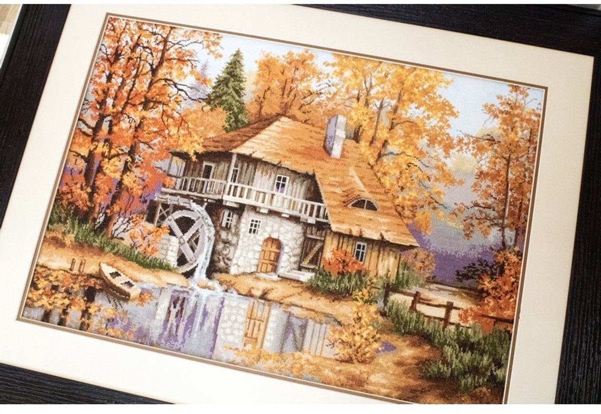 Luca-S Autumn Landscape - Borduurpakket met telpatroon - 52x37 cm - B481