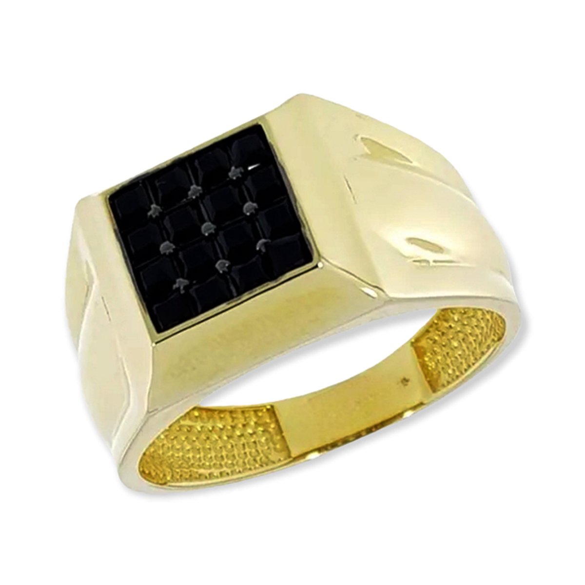 Gouden Ring Heren Zirkonia 14 karaats