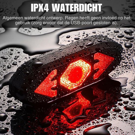 Fiets Achterlicht met Richtingaanwijzers USB Oplaadbare Fiets Achterlicht met Richtingaanwijzers USB Oplaadbare