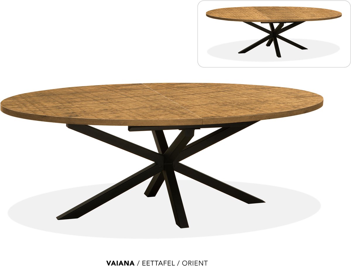 Maxfurn Ovale uitschuiftafel 220/280 | Zeer krasvast | Kleur: Orient