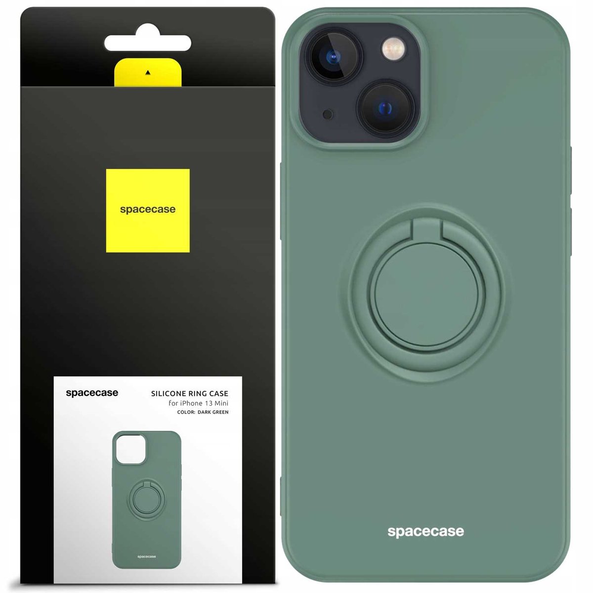 Spacecase Siliconen Hoesje Voor Iphone 13 Mini Donkergroen