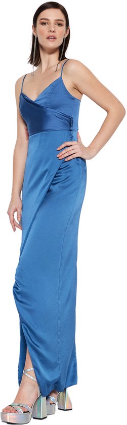 Trendyol Robe de soirée et de bal standard à double boutonnage pour femme