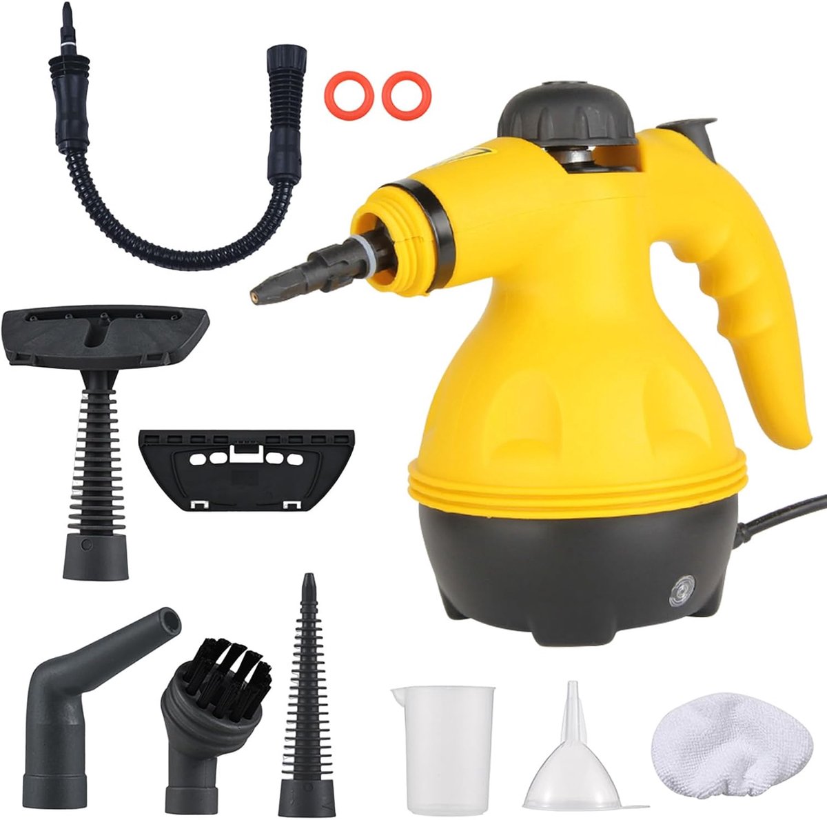 Multifunctionele Handstoomreiniger - 1000 W, 10 Accessoires voor Effectieve Reiniging in Huishoudens