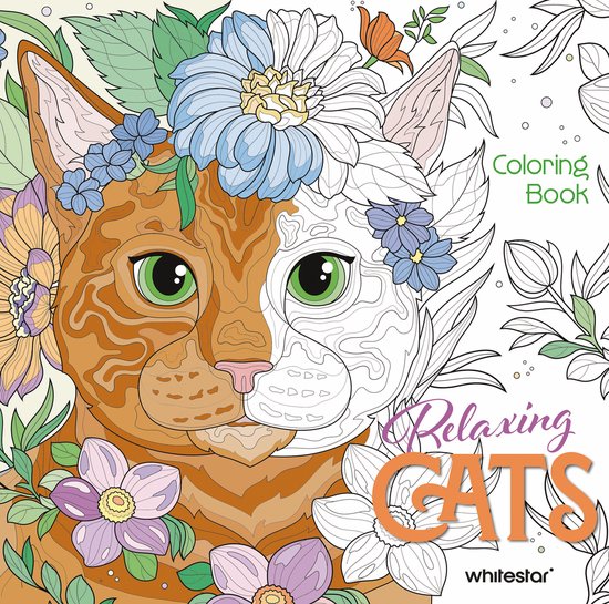 Colouring Books for Adults- Relaxing Cats Colouring Book - cover