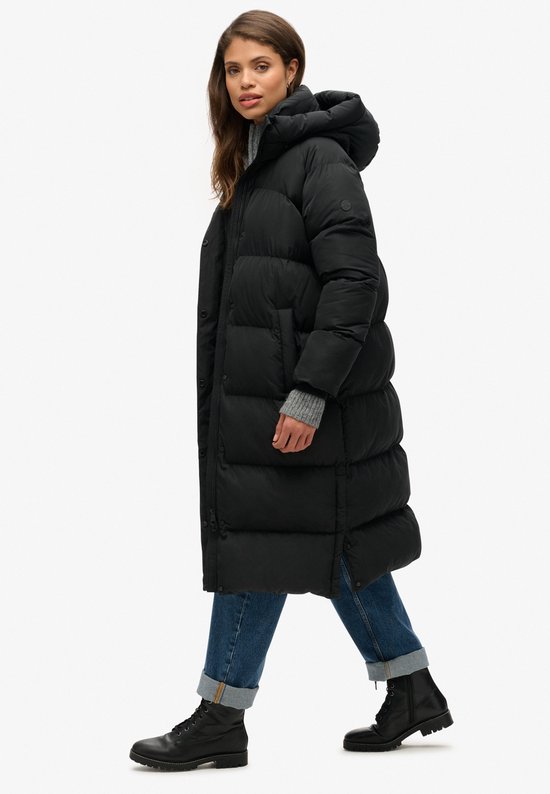 Superdry Hooded Longline Puffer Winterjas Dames - Maat 16