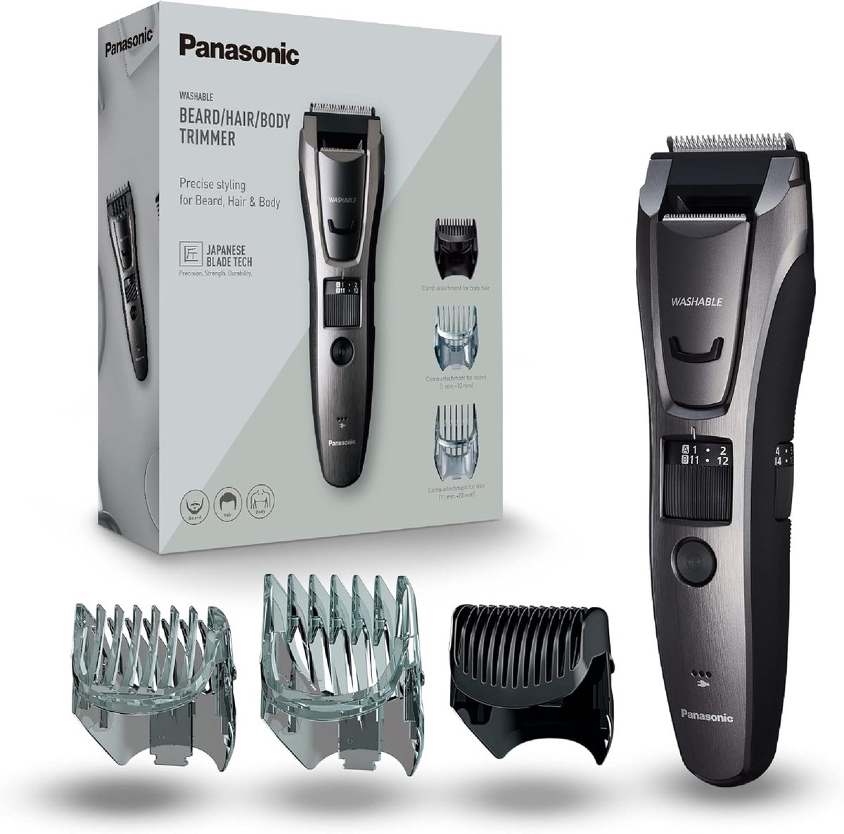 Tondeuse met 39 Snijniveaus en Precisie-Trimmer voor Heren - Ideaal voor Baard en Lichaam