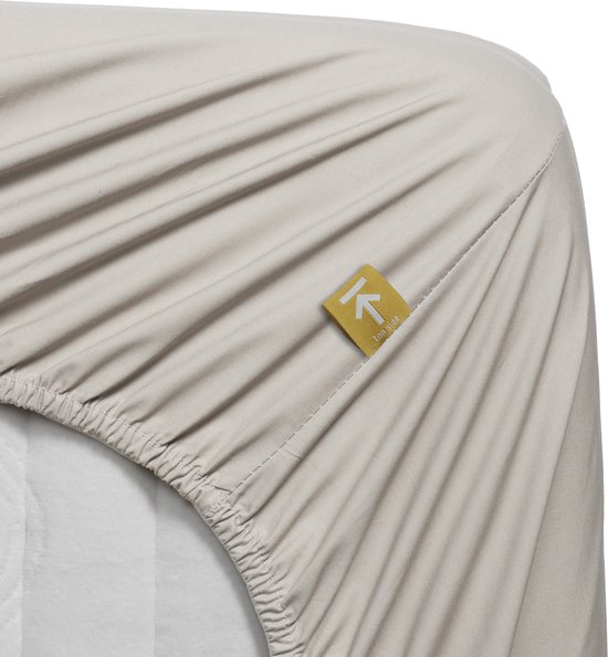 Beddinghouse Percale coton - Drap housse - Simple - 90x220 cm - Naturel