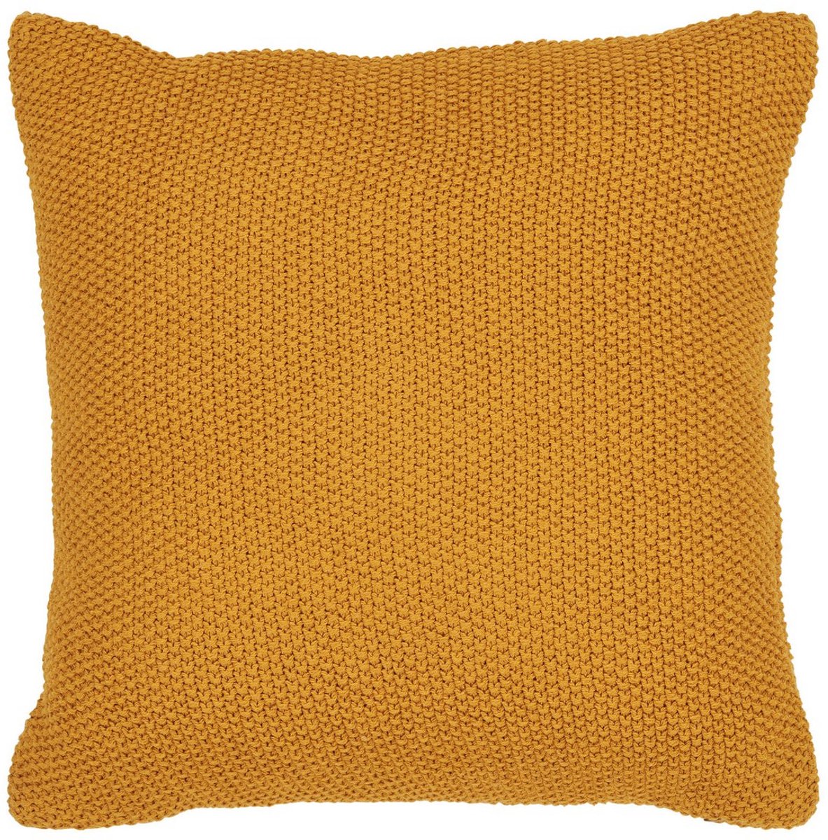 Cushion - gerecycled katoenkussen - okerkleurige kussen - milieuvriendelijk ontwerp - 45 cm x 45 cm