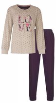 Pyjama Femme Tenderness - Manches Longues - Beige. - Taille XXL