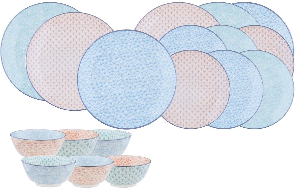 Service Les essentiels - 18 stuks - Pastel