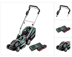 Metabo RM 36-18 LTX BL 36 Accu grasmaaier 36 V ( 2x 18 V ) LTX Brushless + 2x accu 10.0 Ah + dubbele lader