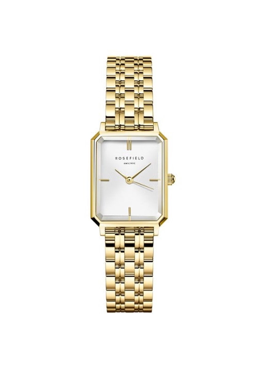 Rosefield horloge OWGSG-O60 Octagon XS White Sunray Steel Gold