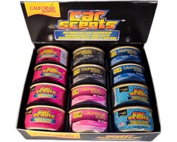 California Car Scents® – Mix Luchtverfrissers – 12 Blikjes met Deksels – Langdurige Autoparfum