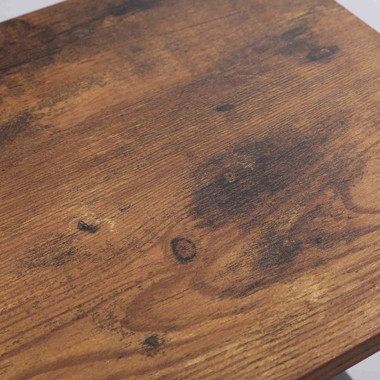 DeXem - Porte-manteau - Avec étagère à chaussures - Cadre en métal robuste - Style industriel - Marron rustique et Zwart - étagère à chaussures