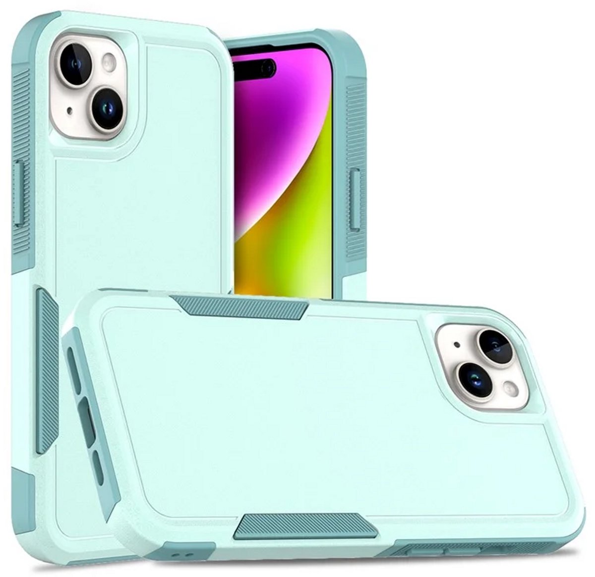 Cityhoesje – iPhone 15 Plus – Anti drop – BackCover – Licht Blauw