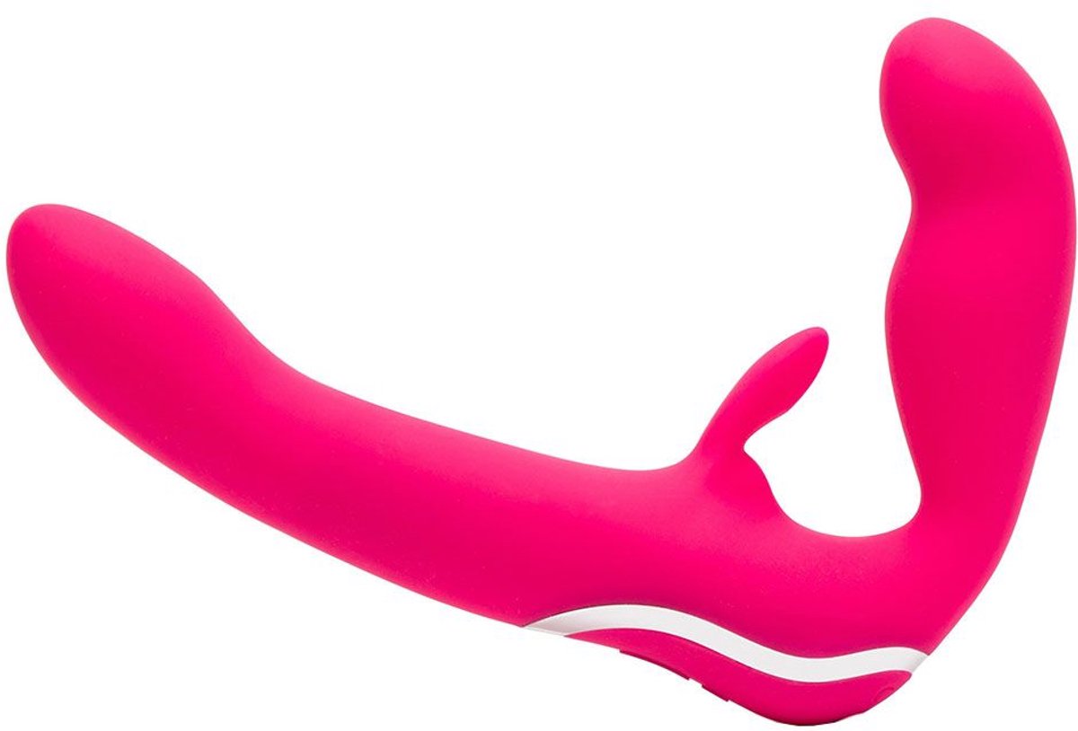 Goedkoopste Happy Rabbit - Strapless Strap-On Rabbit Vibe Roze